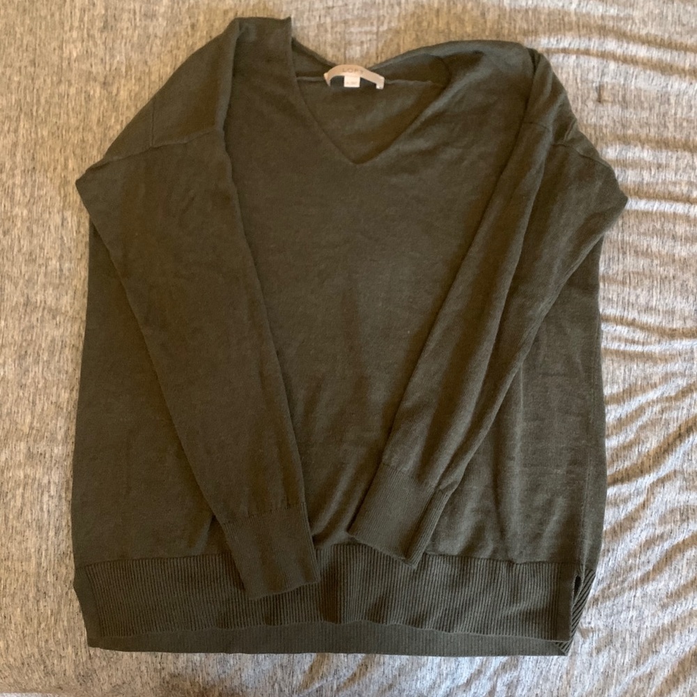 LOFT deep green sweater